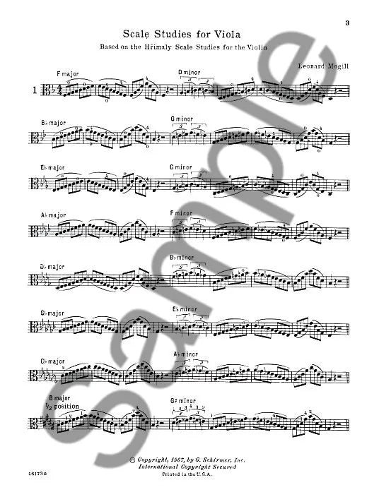 Mogill - Scale Studies For Viola Book