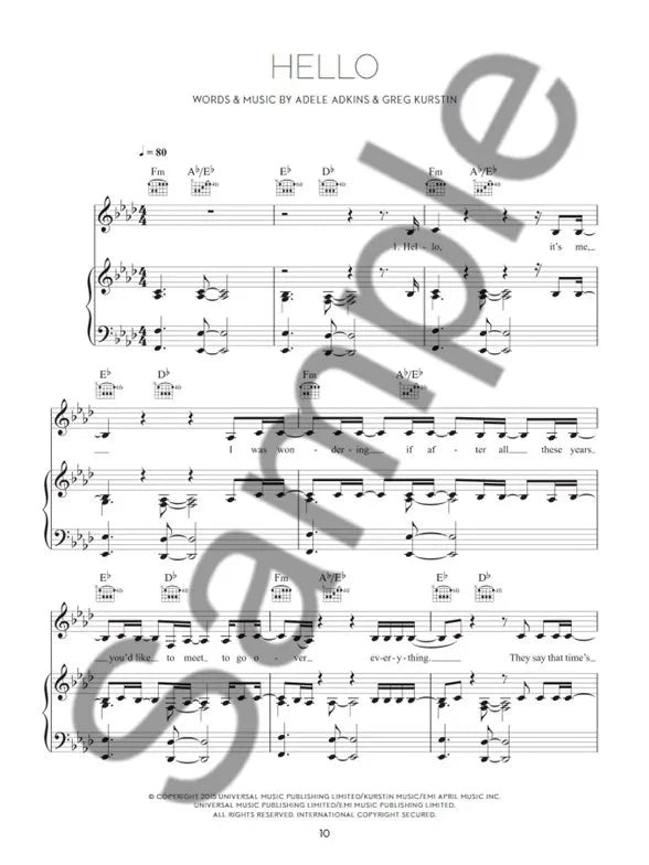 Adele 25 - Piano, Vocal & Guitar Songbook