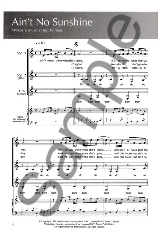 Just Voices - Popular Favourites Book ( SAT/SSA/ A Cappella Voicings)