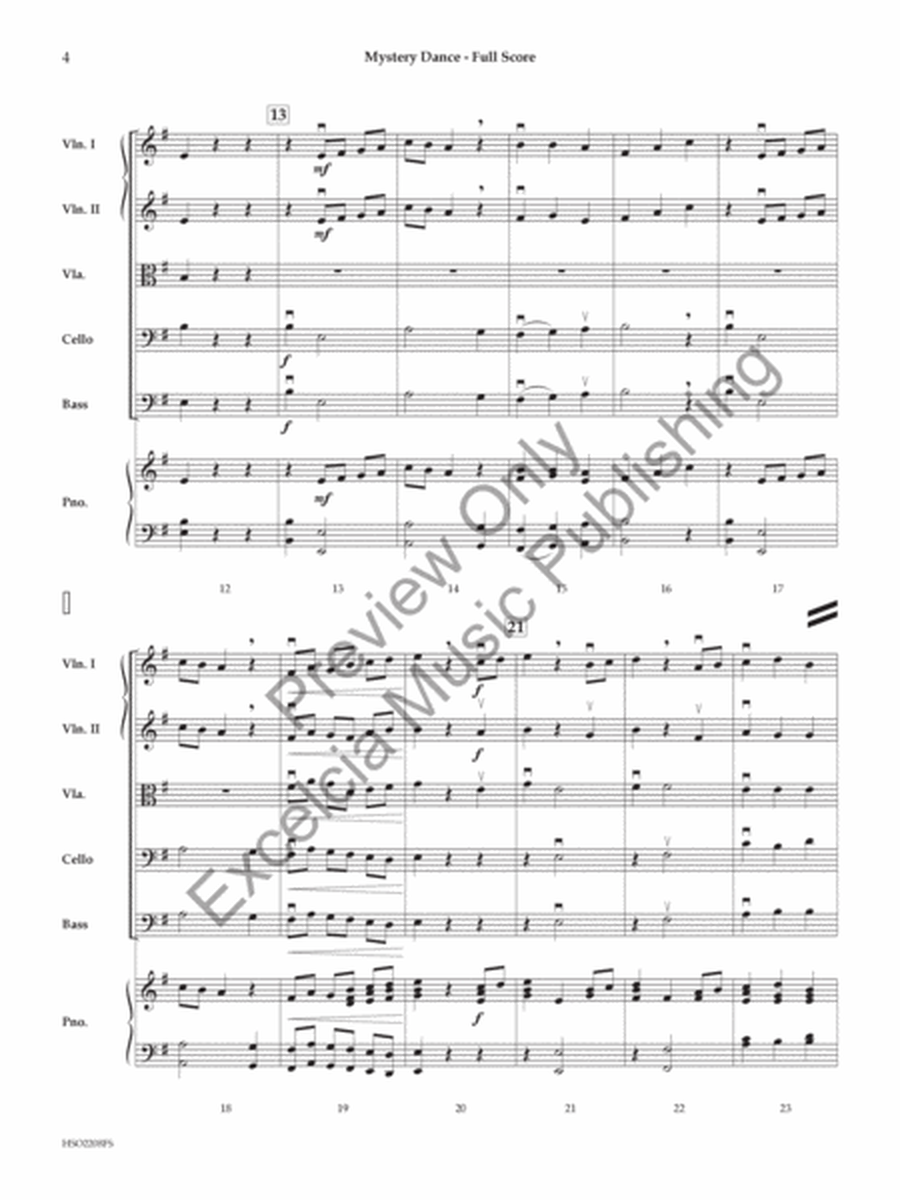 Mystery Dance String Orchestra Level 1.5 Score/Parts