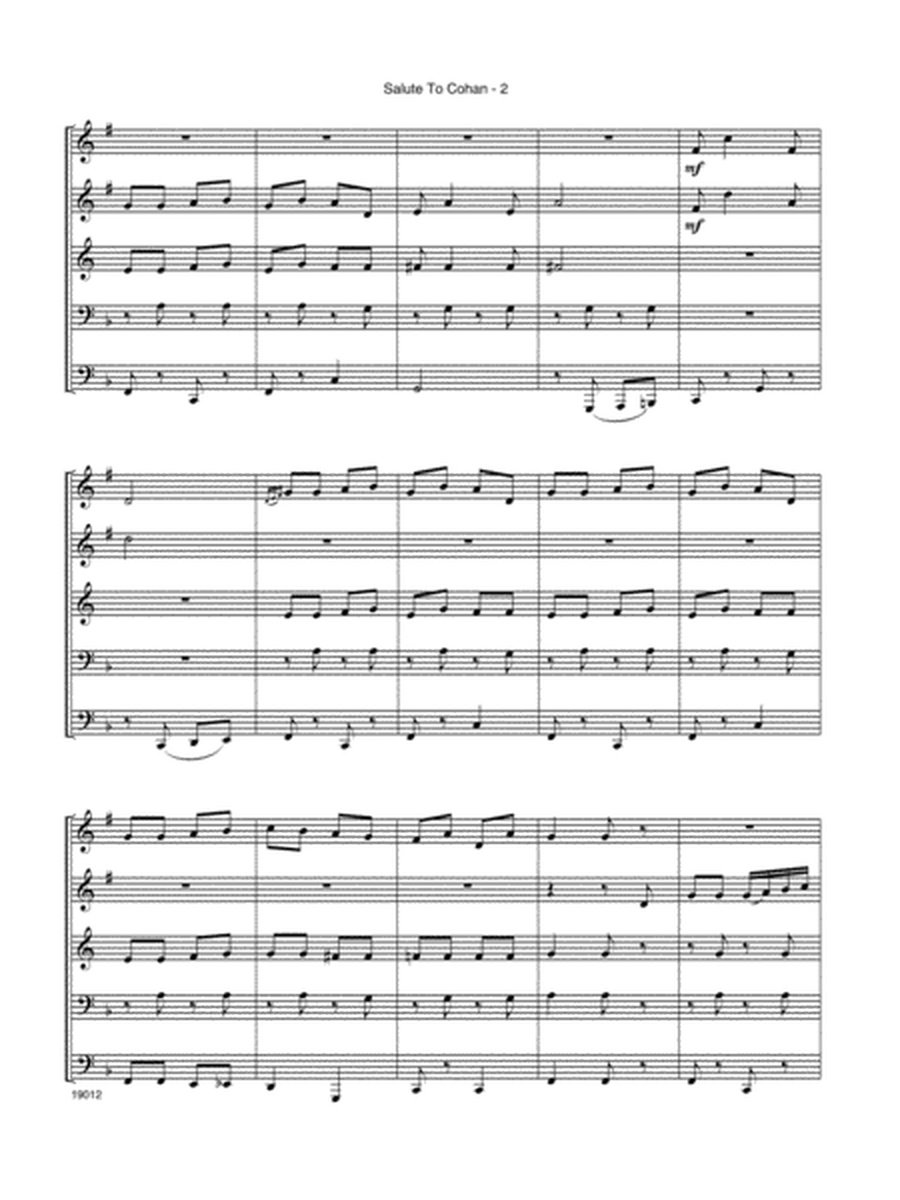 Salute To Cohan - Trumpet, French Horn, Trombone, Tuba Ensemble Book