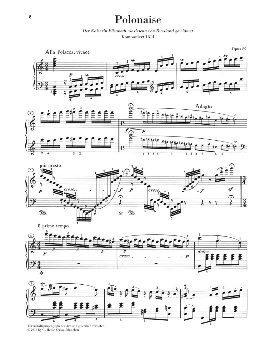 Beethoven - Polonaise C Major Op 89 Piano