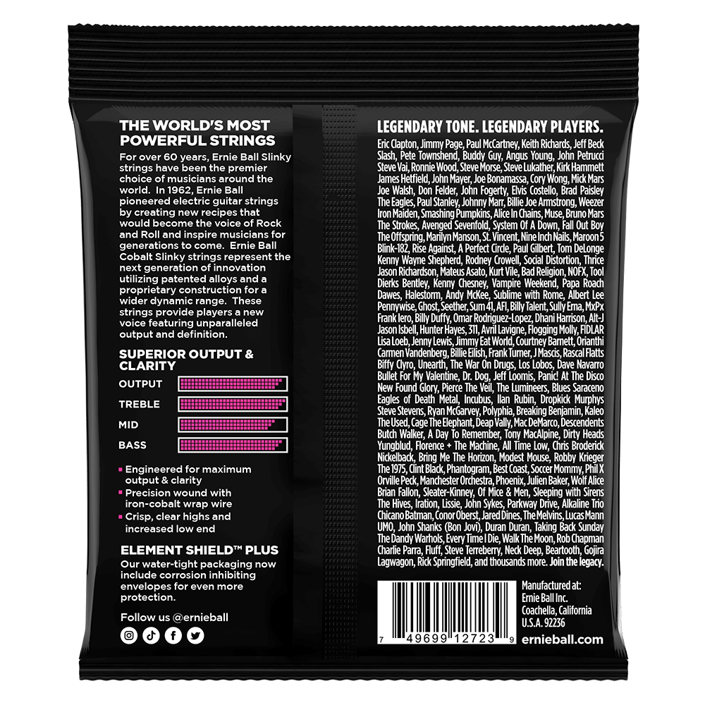 Ernie Ball Super Slinky Cobalt Electric Guitar Strings Set - 9-42