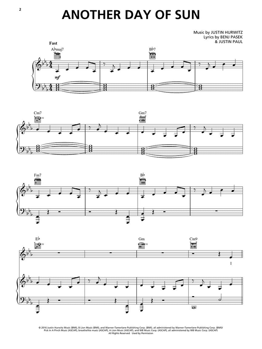 La La Land Movie Soundtrack PVG