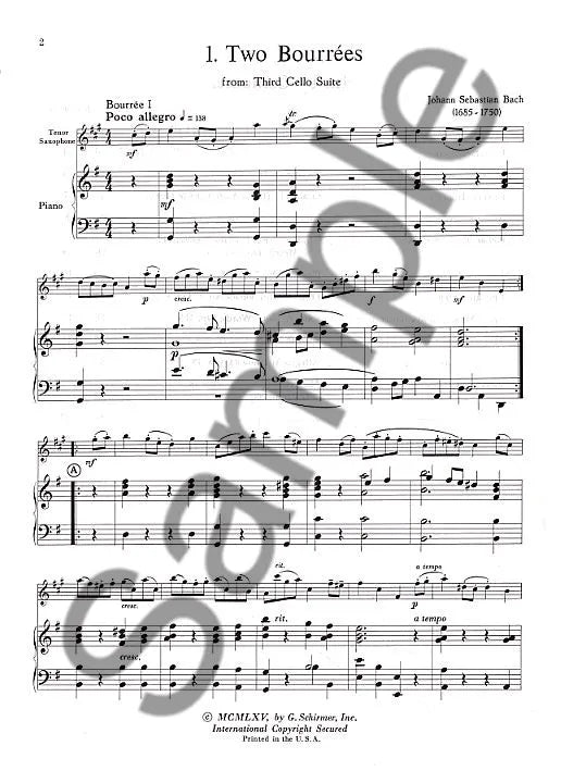Solos For The Tenor Saxophone Player with Piano Accompaniment Book