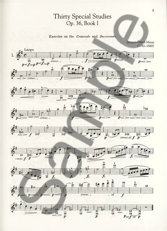 Mazas - 75 Melodious Progressive Studies Op 36 Violin Complete Book