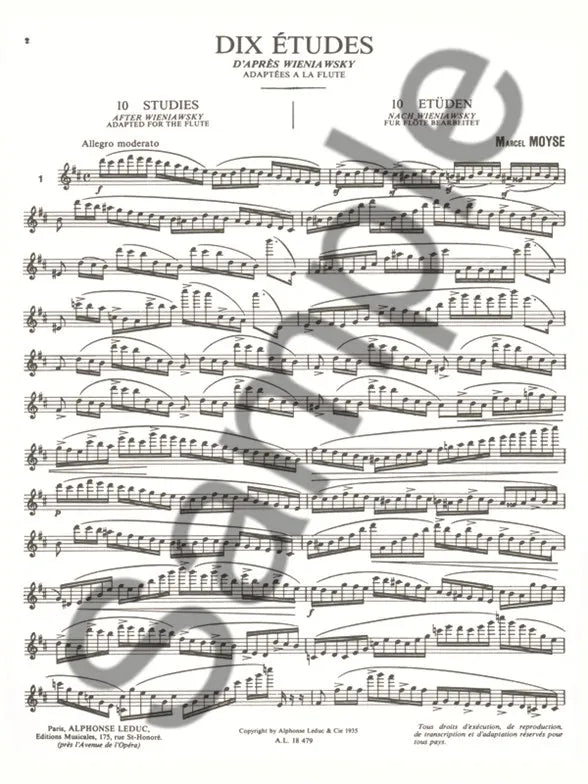 11 Studies From Wieniawsky Flute