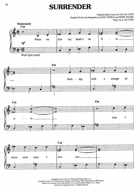 Elvis! - Greatest Hits For Easy Piano