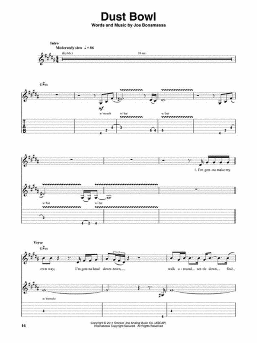 Joe Bonamassa Guitar Play Along Volume 152 Book/Ola