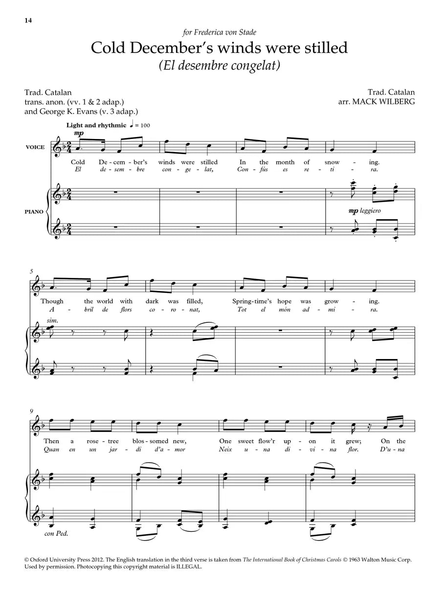 Carol Songbook - High Voice And Piano Book