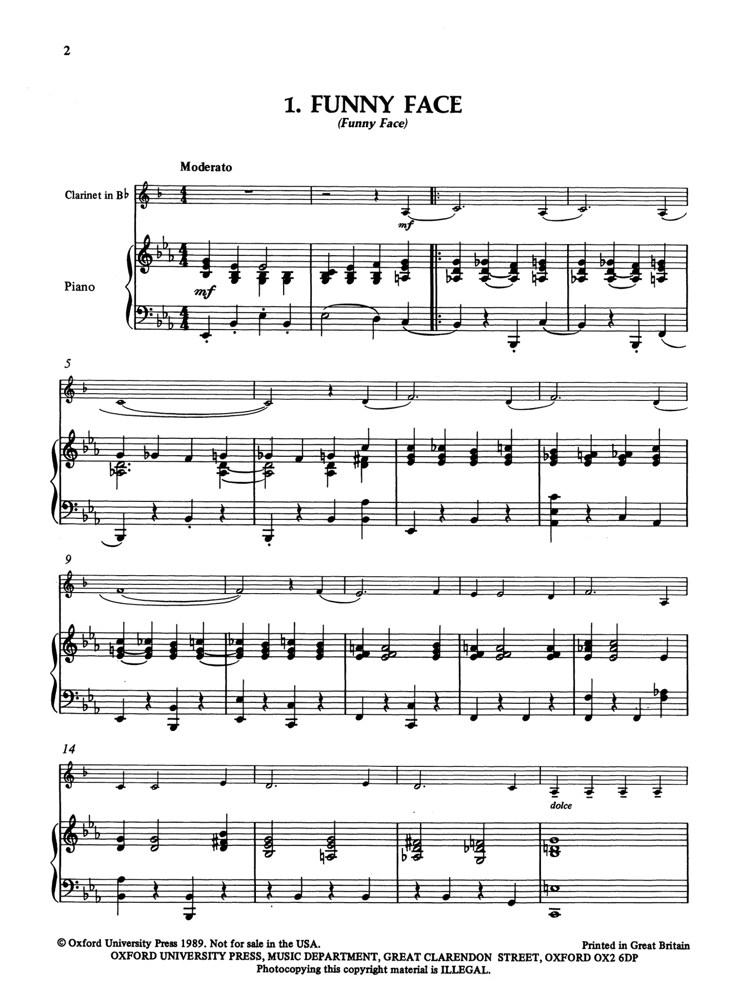 Easy Gershwin for Bb Clarinet with Piano Accompaniment Book