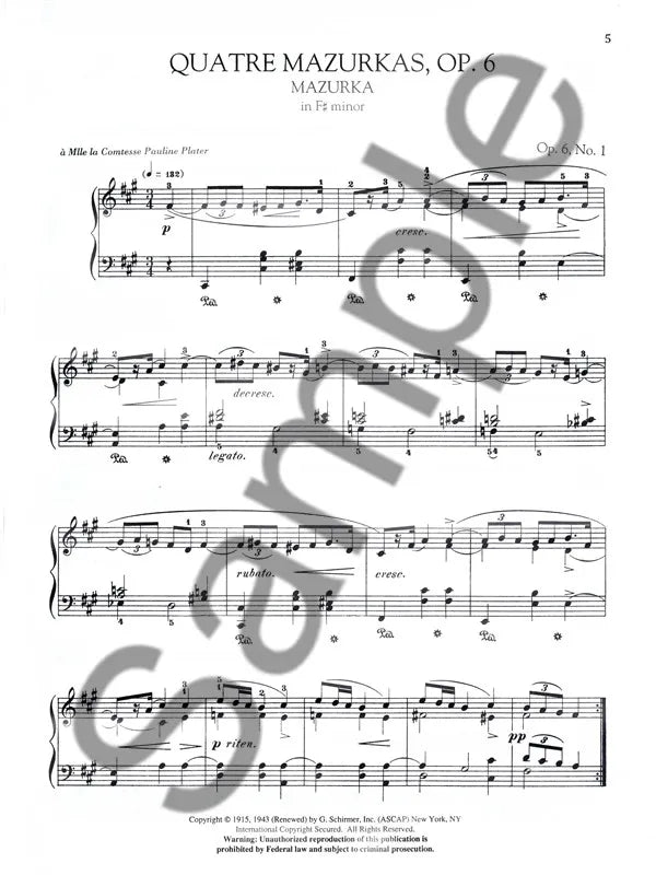 Frederic Chopin - Complete Mazurkas and Polonaises Book