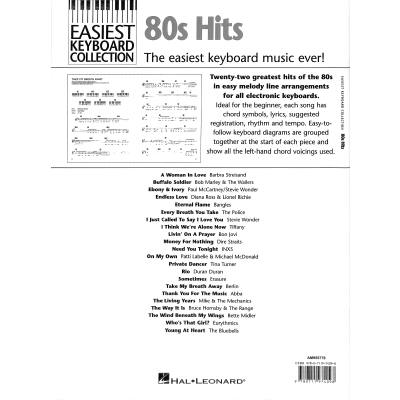 Easiest Keyboard Collection - 80s Hits Book