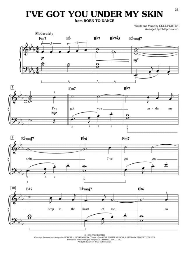 Jazz Standards - Keveren Easy Piano Book (2nd Edition)