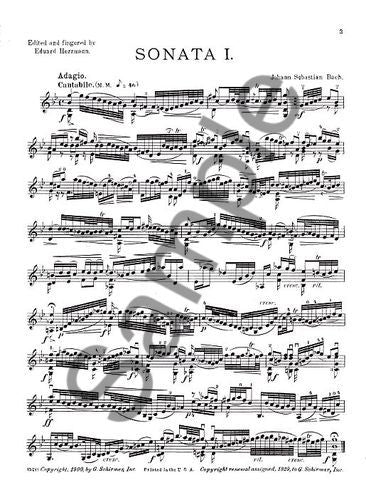 Bach - Sonatas and Partitas For Violin Book