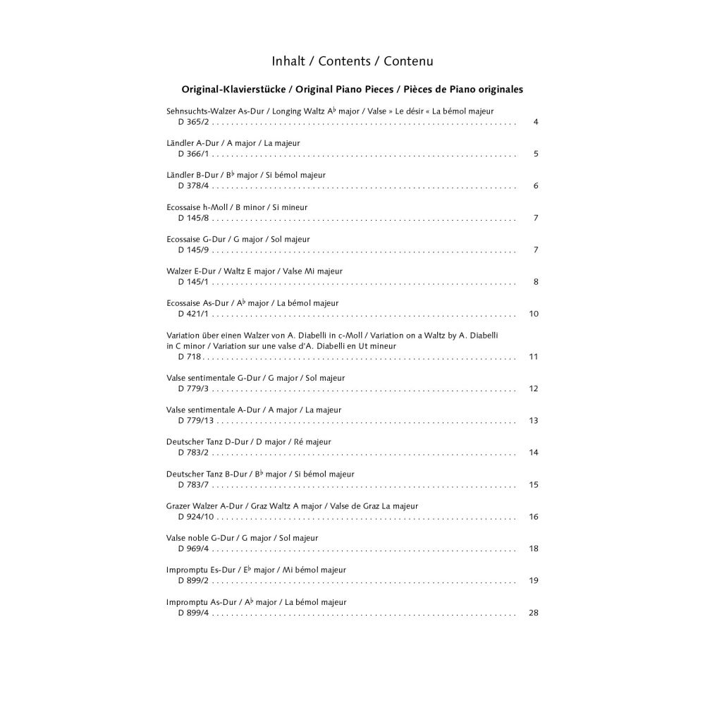 Best Of Schubert - 30 Famous Pieces For Piano Book