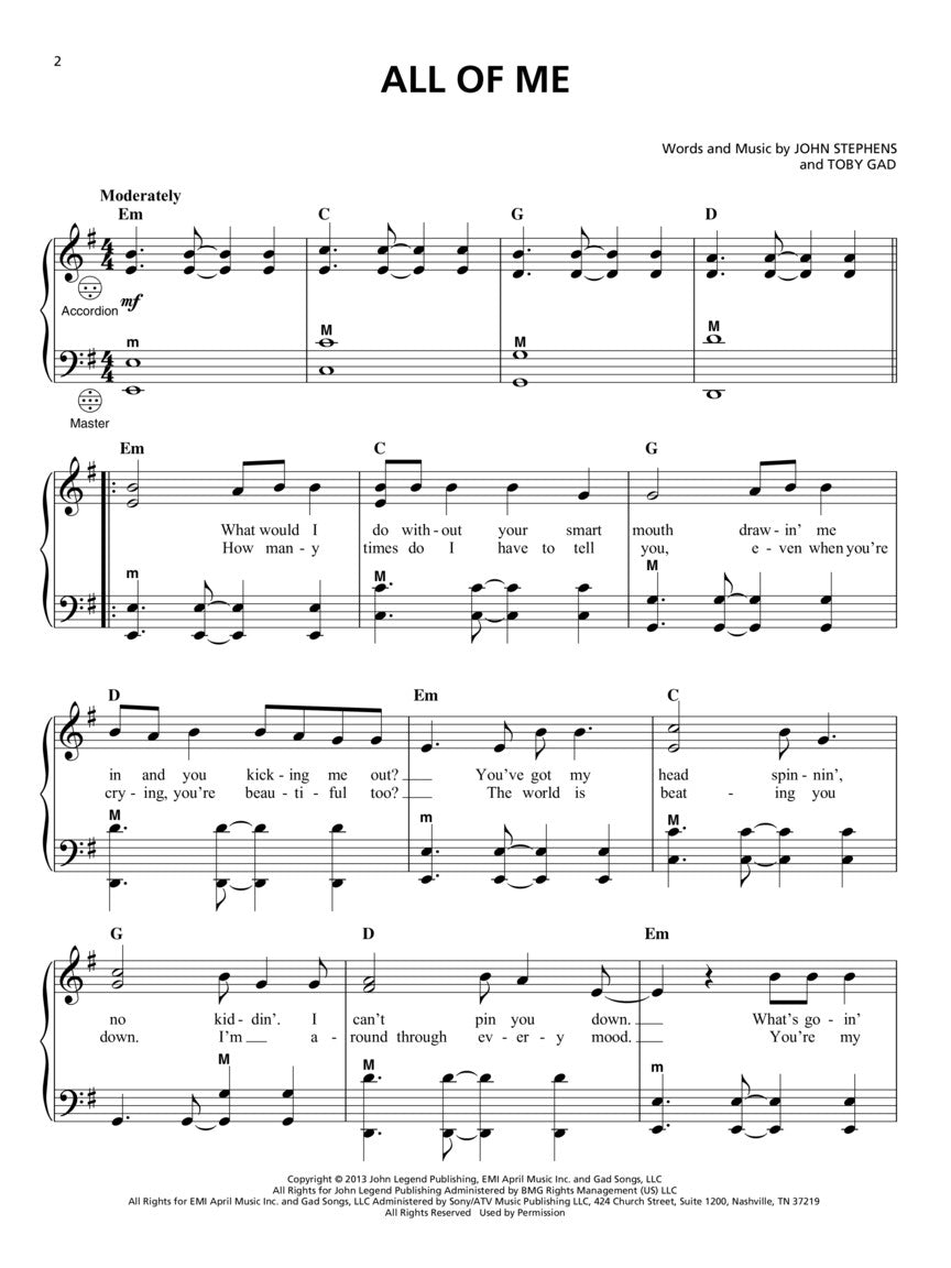 Pop Hits For Accordion