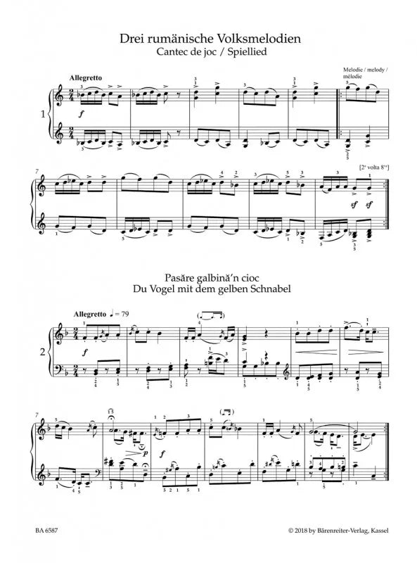 Bela  Bartok - Easy Piano Pieces and Dances Book