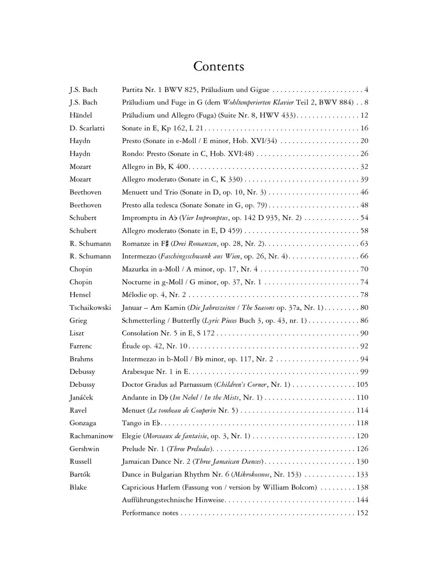 Edition Peters Piano Classics Book - Advanced Level