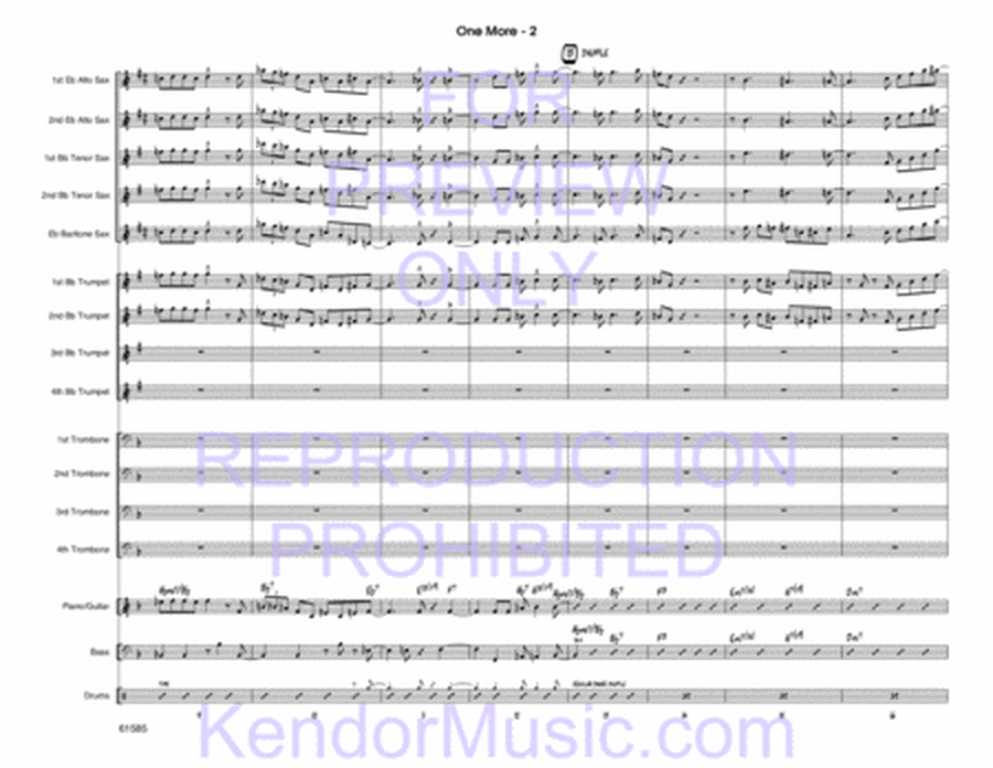 One More - Jazz Ensemble - Level Medium Score/Parts
