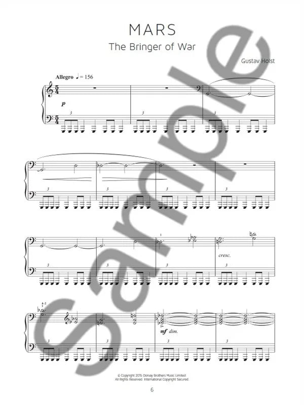 Holst - The Planets For Solo Piano