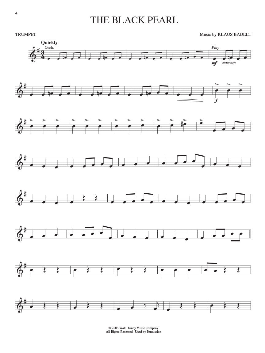 Pirates Of The Caribbean For Trumpet Play Along Book/Ola