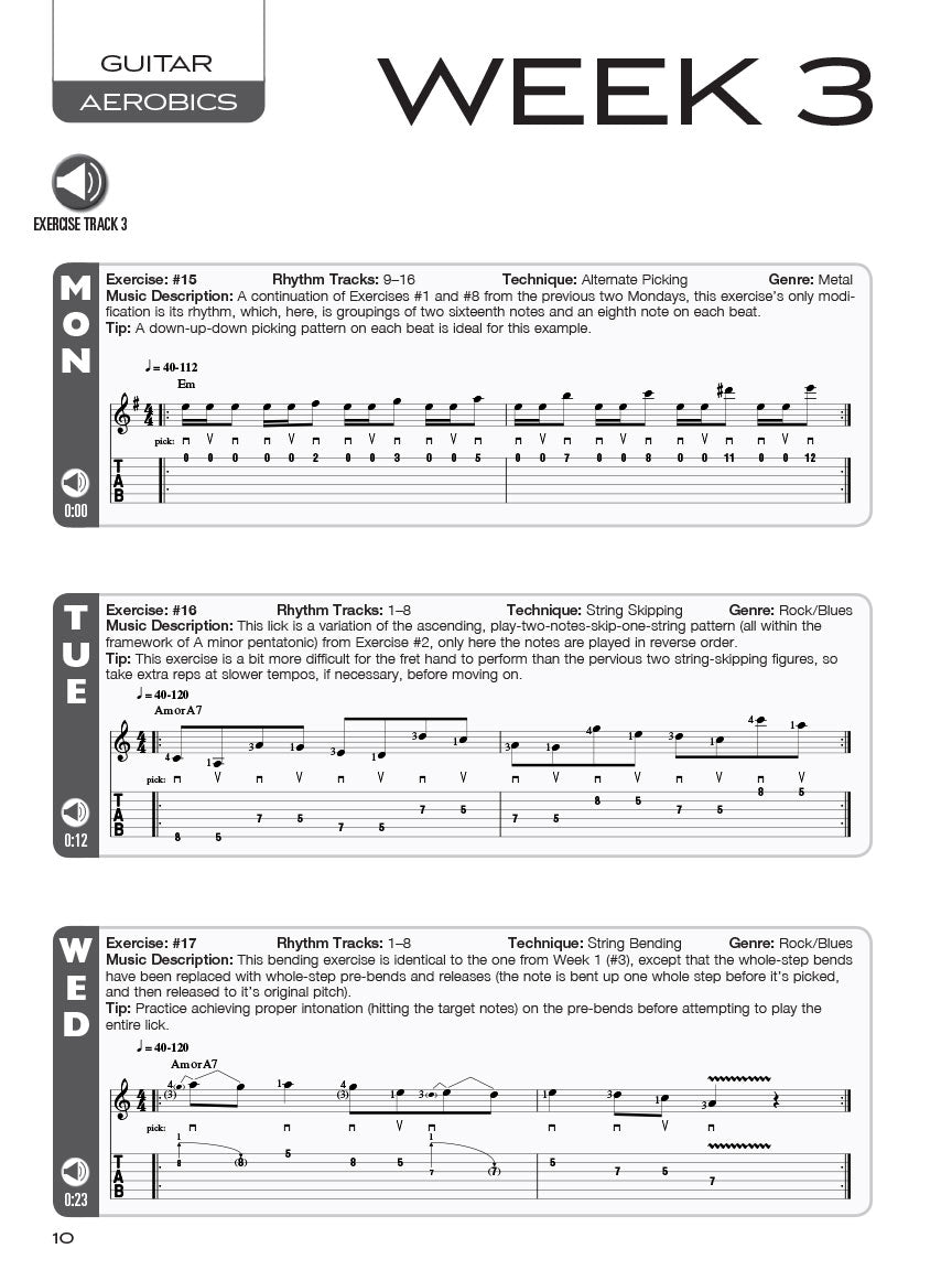 Guitar Aerobics 52 Week Workout Bk/Ola