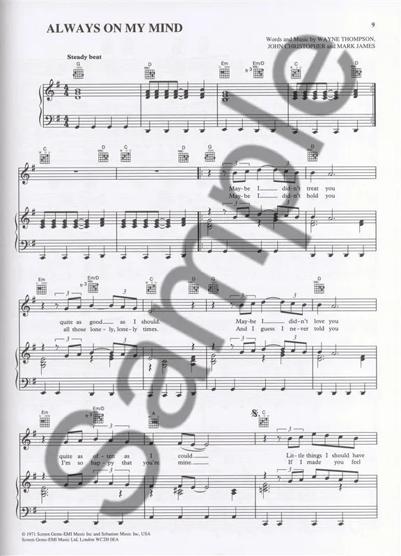 100 Years Of Popular Music - 80's Volume 1 PVG Songbook
