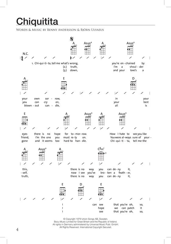 Strumalong Ukulele Selections From Abba Gold Bk/Cd