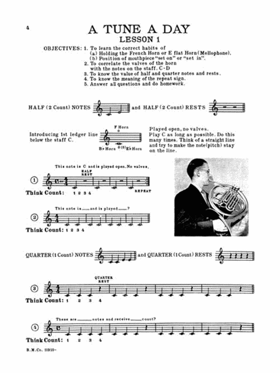 A Tune A Day French Horn - Book 1