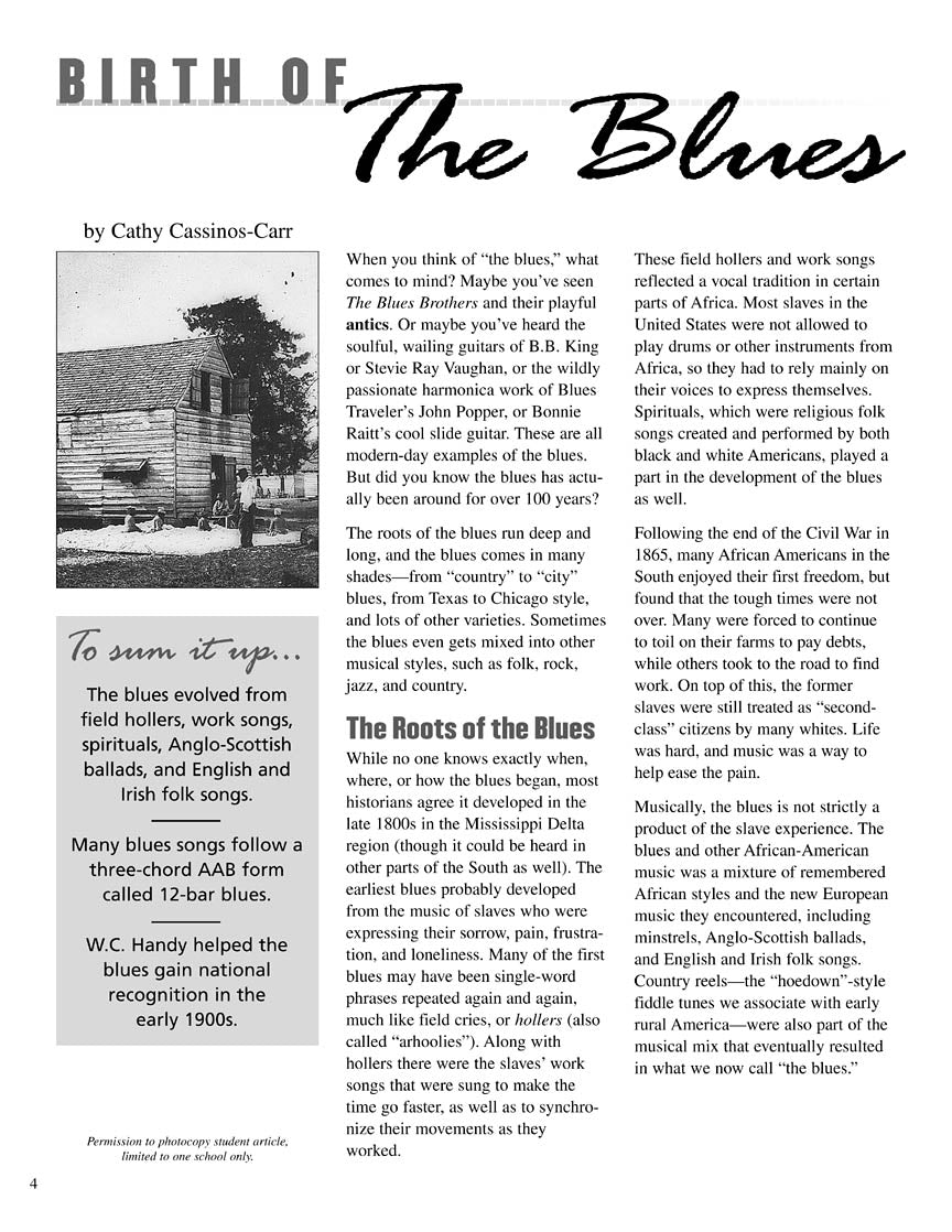 Exploring The Blues Teachers Handbook (Book/Cd)