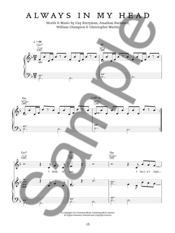 Coldplay - Ghost Stories - Piano/Vocal/Guitar Songbook