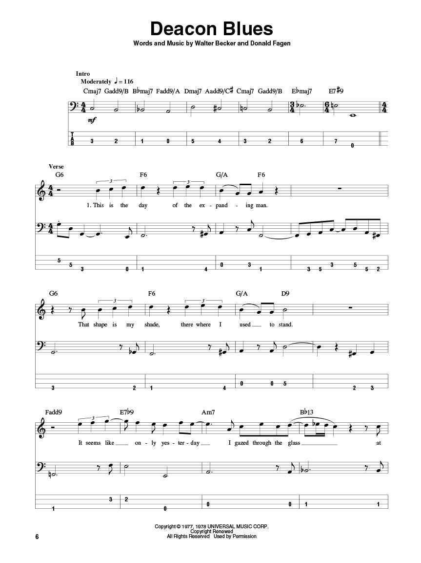 Steely Dan Bass Play Along Volume 19 Book/Ola