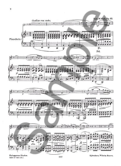 Gade - Fantasias Op 43 Clarinet Or Violin/Piano