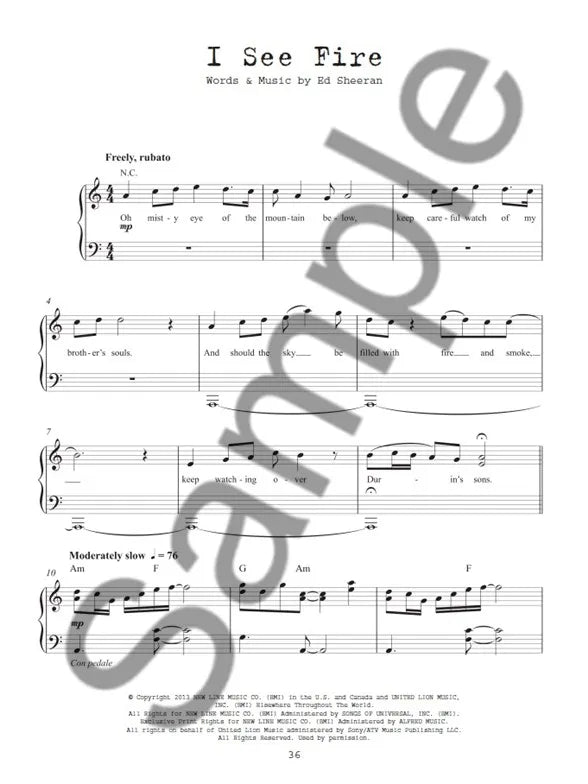 Best Of Ed Sheeran For Easy Piano
