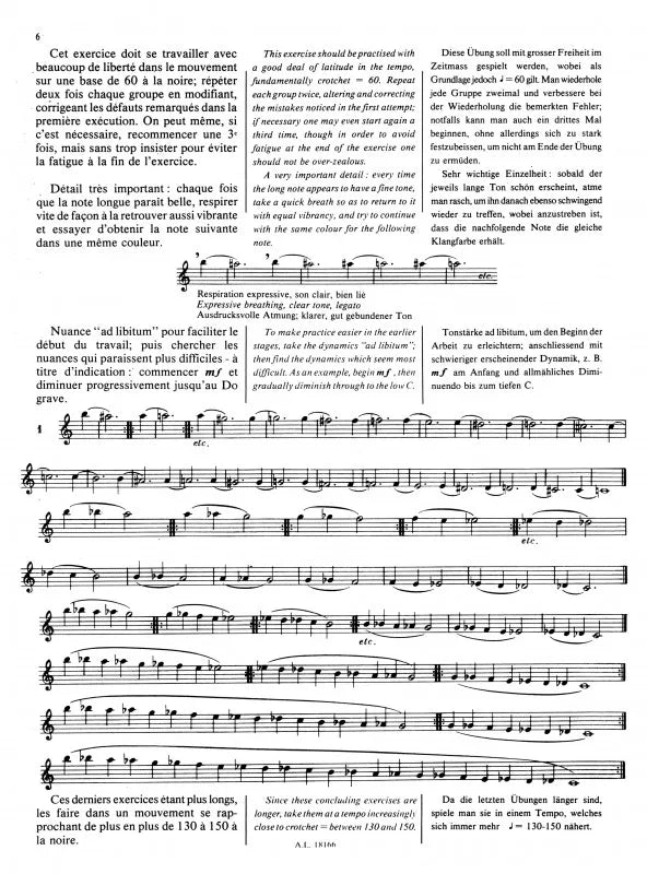 Moyse - De La Sonorite Art And Technique Flute