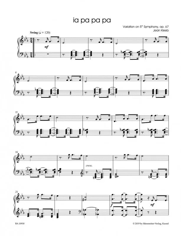 Beethoven Goes Jazz for Piano Book