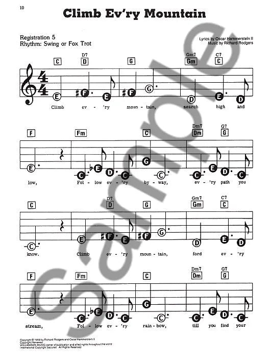 The Sound Of Music - Ez Play Piano Volume 76 Songbook