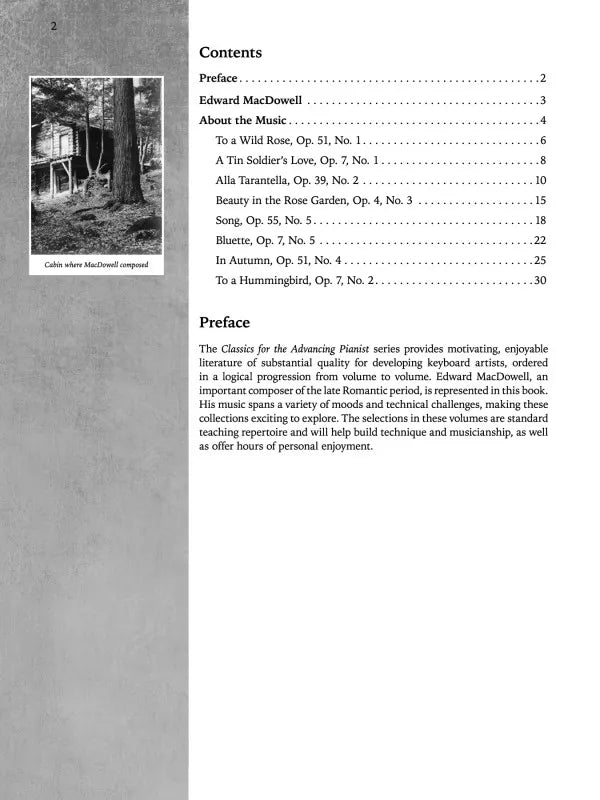 Edward Macdowell Bk 1 Classics Advancing Pianist