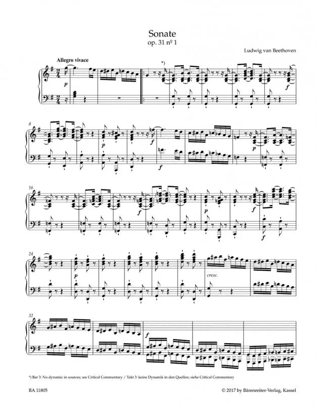 Beethoven - Three Sonatas for Piano G major, D minor, E-flat major op. 31 Book