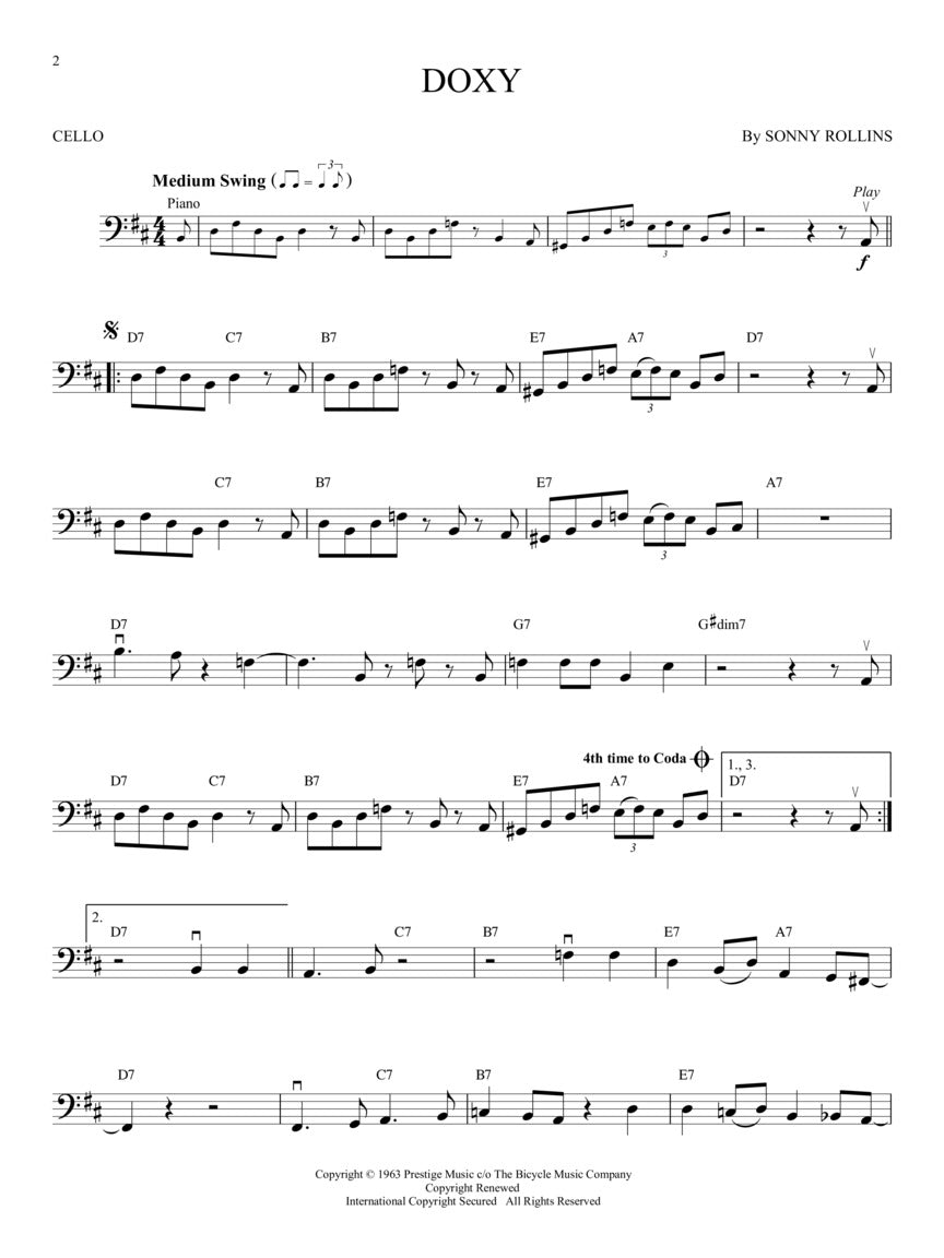 Jazz Classics For Cello Play Along Book/Ola