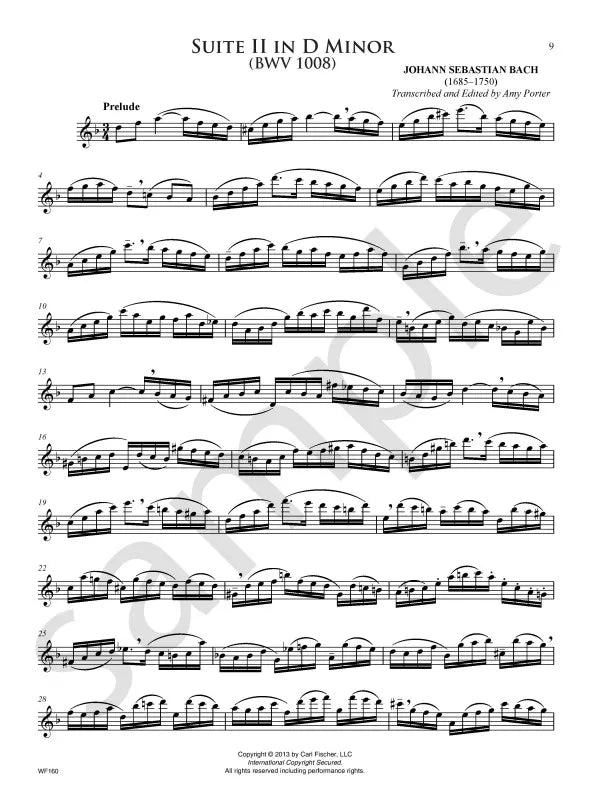 J.S Bach - Six Cello Suites For Flute Book