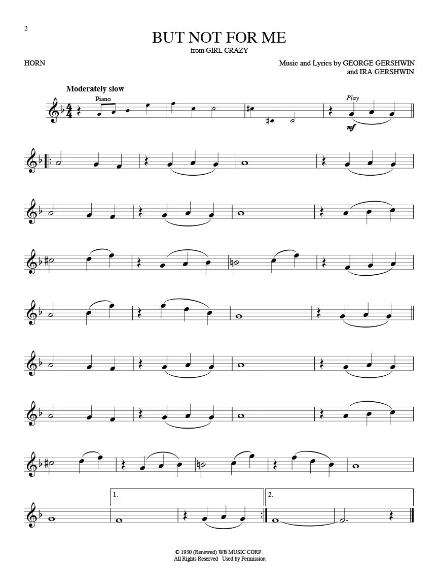 George Gershwin For French Horn Play Along Book/Ola