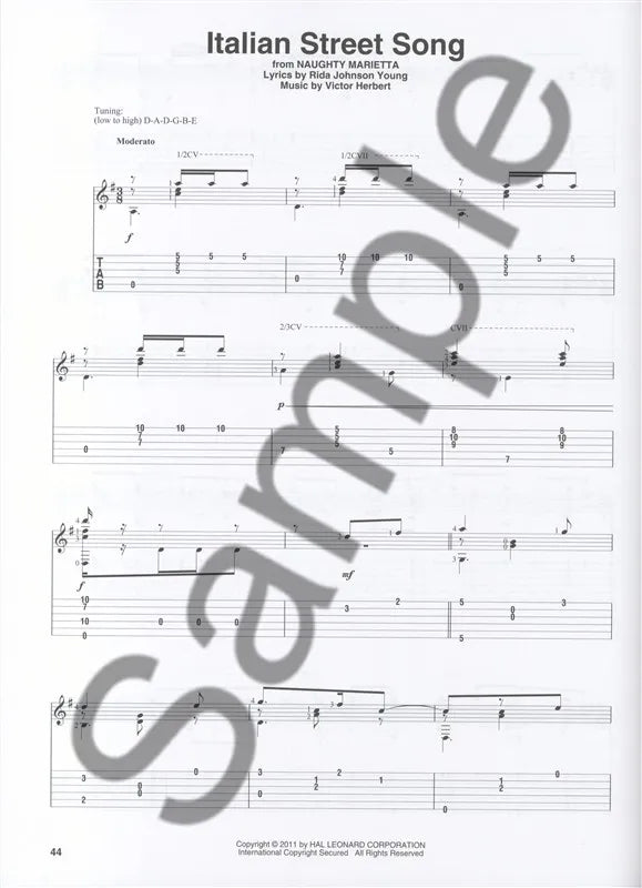 Italian Songs For Classical Guitar Book