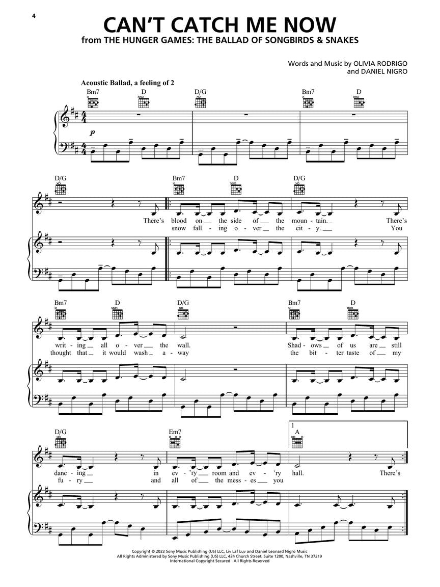 Chart Hits of 2023-2024 PVG Songbook