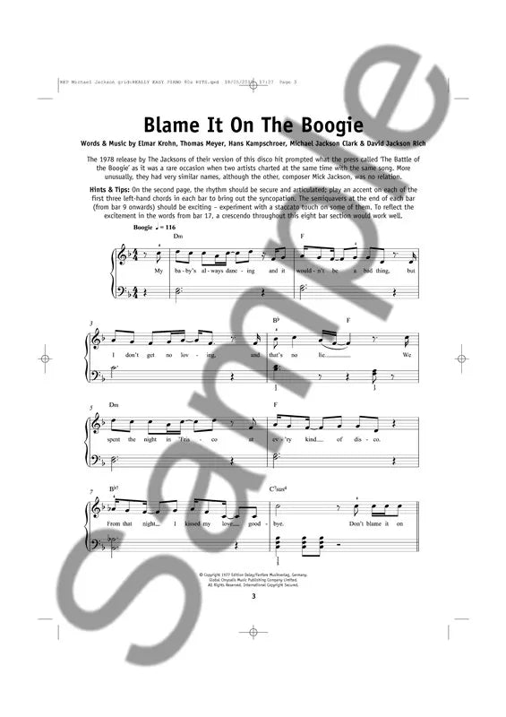 Really Easy Piano Michael Jackson Book