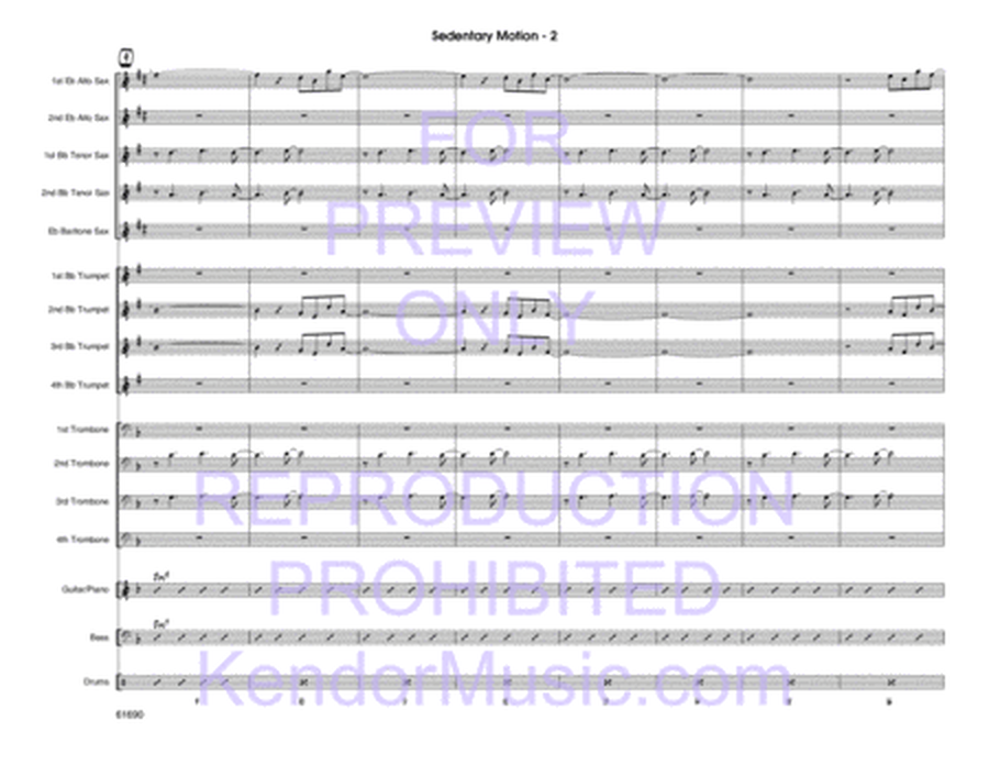 Sedentary Motion - Jazz Ensemble Score/Parts
