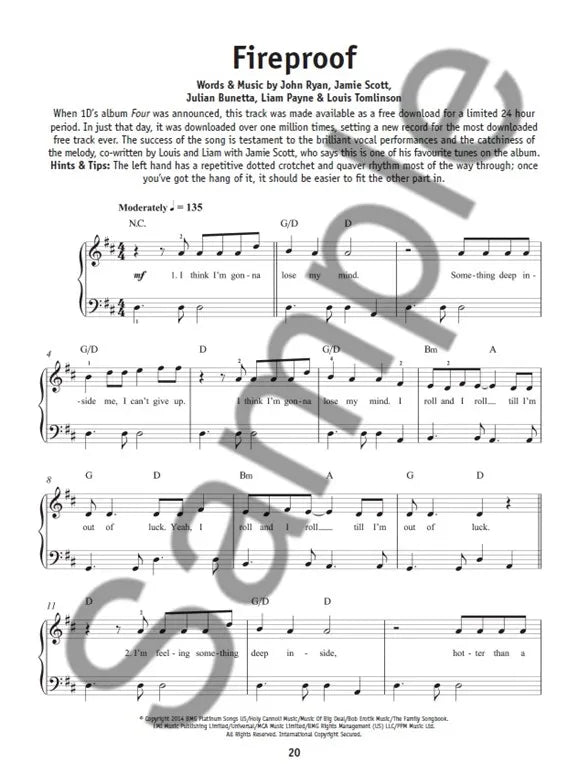 Really Easy Piano The Big One Direction Songbook