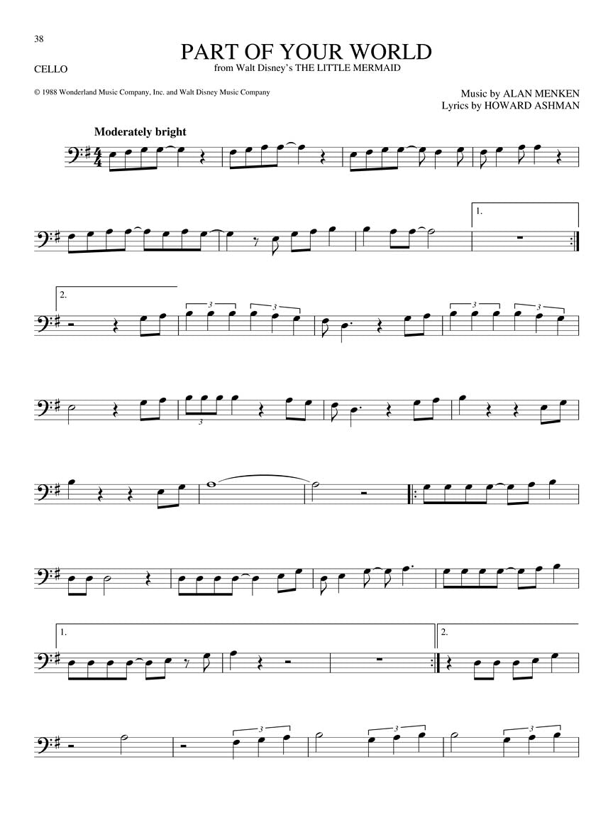Big Book Of Disney Songs Cello