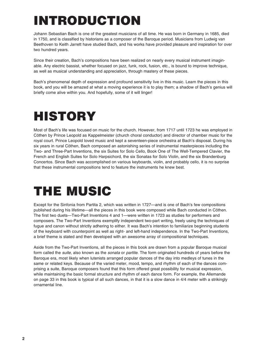 J.S Bach For Electric Bass Book/Ola